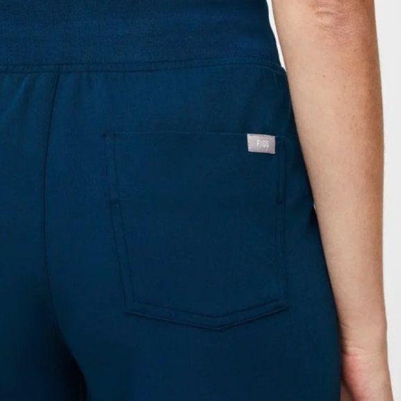 FIGS High Waisted Zamora™ Jogger Scrub Pants 2.0 (Deep Reef) - Picture 4 of 6